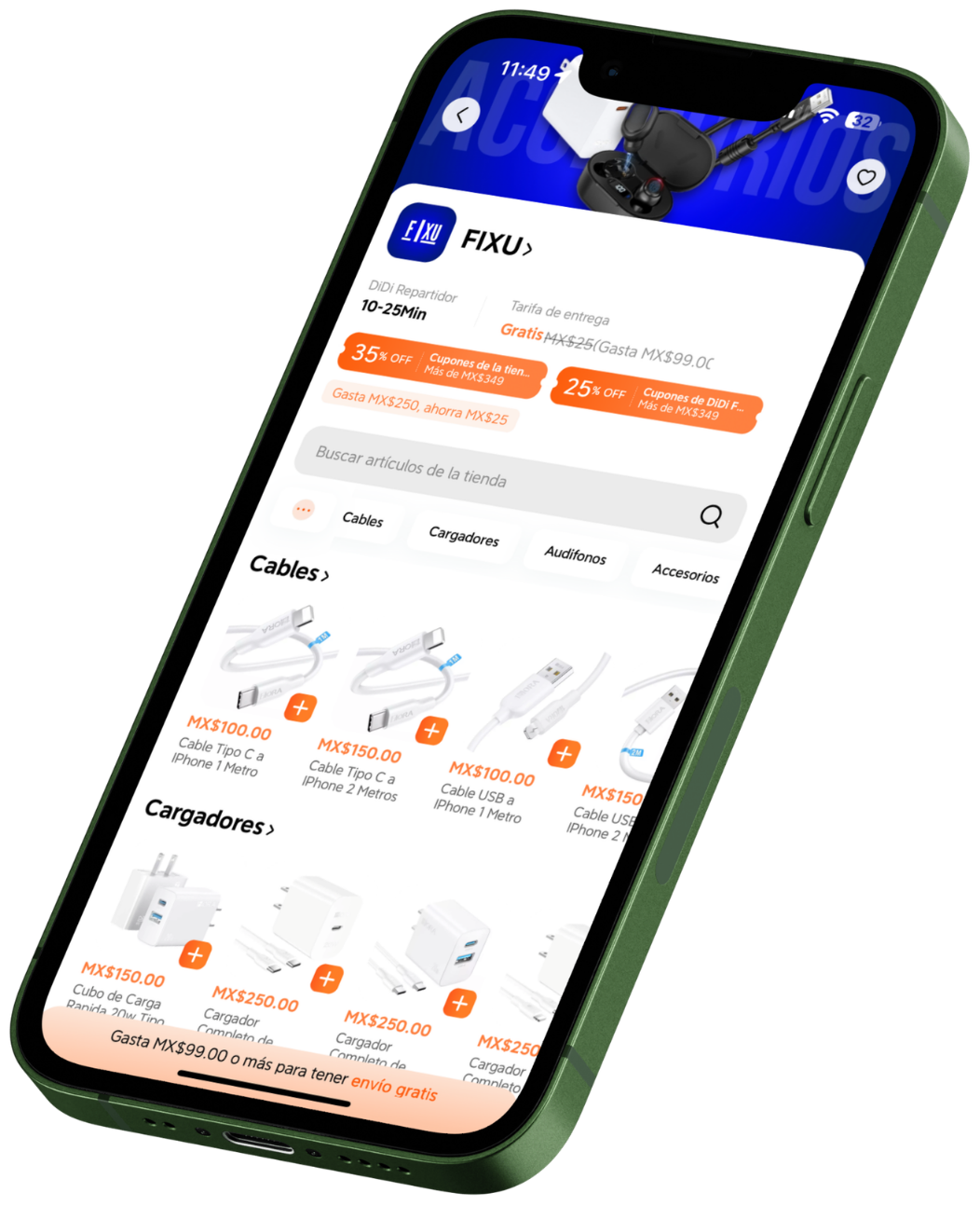 Tienda FIXU disponible en DiDi