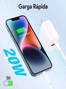 CARGADOR DE IPHONE COMPLETO 20W DOBLE PUERTO