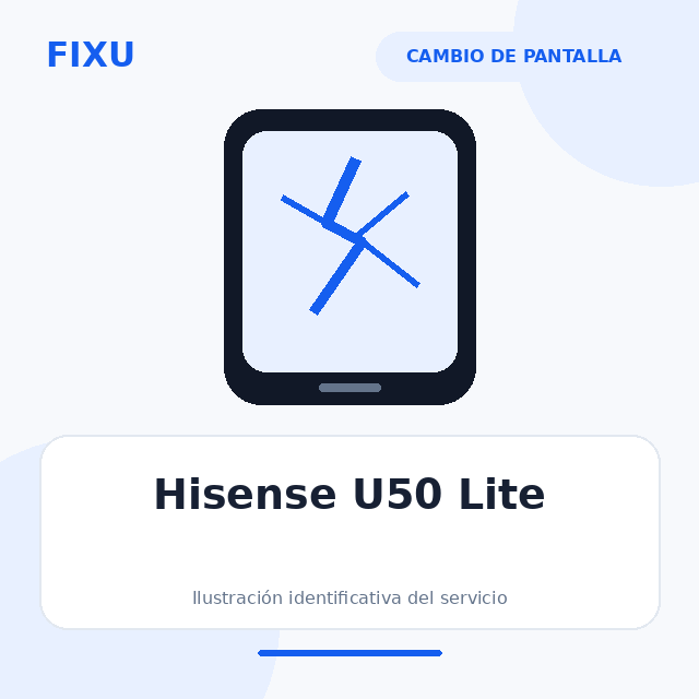 Hisense U50 Lite – Cambio de pantalla