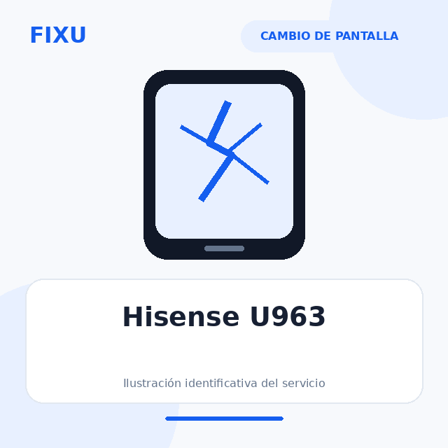 Hisense U963 – Cambio de pantalla