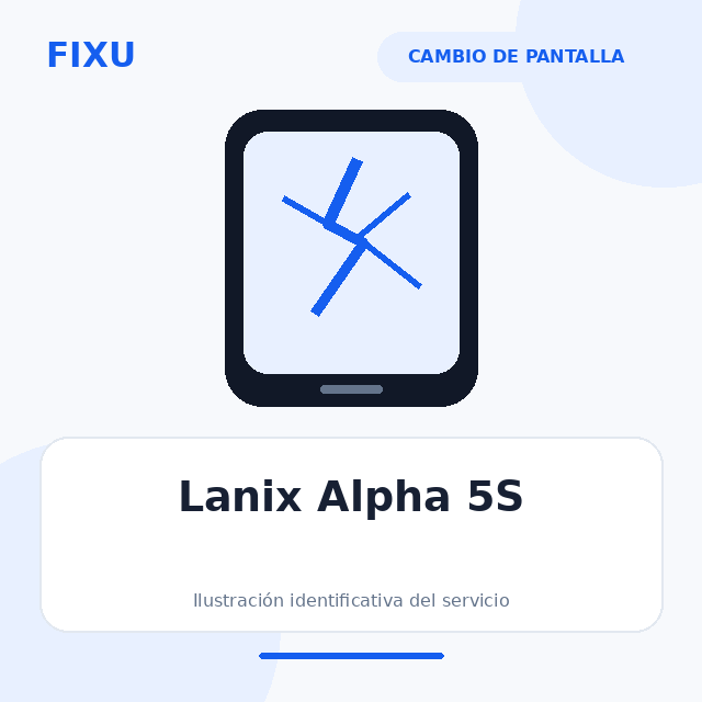 Lanix Alpha 5S – Cambio de pantalla