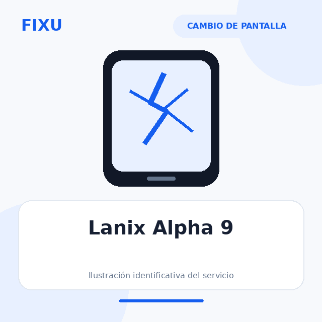 Lanix Alpha 9 – Cambio de pantalla