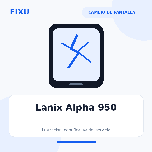 Lanix Alpha 950 – Cambio de pantalla