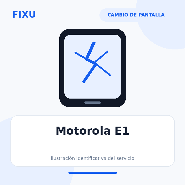 Motorola E1 – Cambio de pantalla