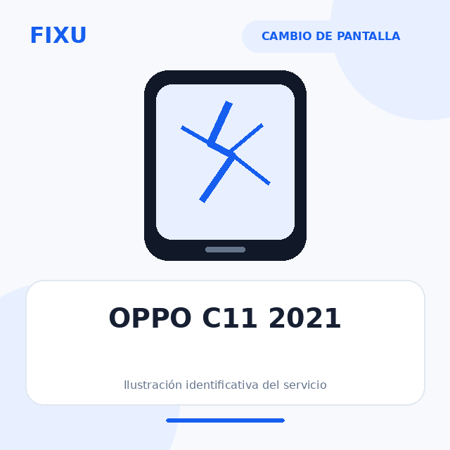 OPPO C11 2021 – Cambio de pantalla