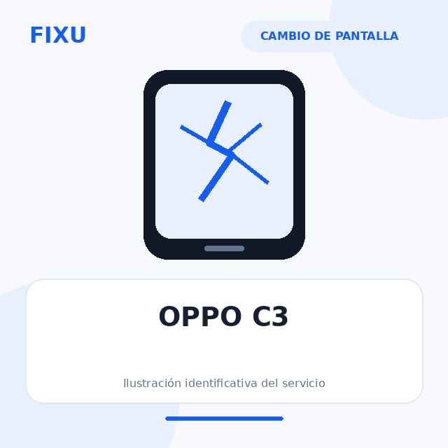 OPPO C3 – Cambio de pantalla