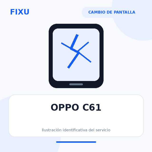 OPPO C61 – Cambio de pantalla