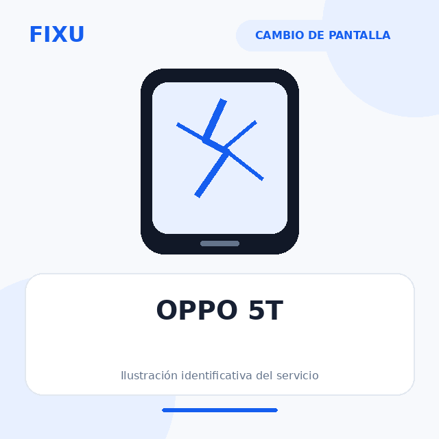 OPPO 5T – Cambio de pantalla