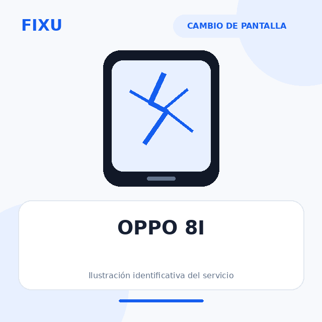OPPO 8I – Cambio de pantalla