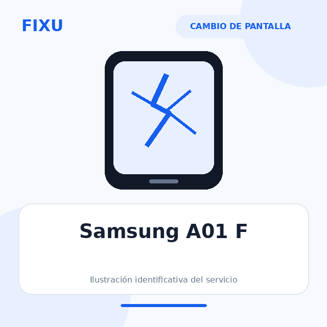 Samsung A01 F – Cambio de pantalla