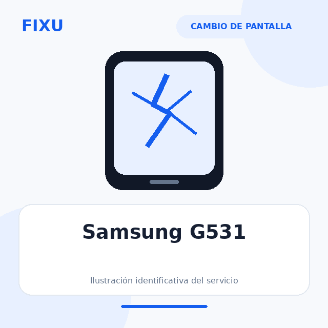 Samsung G531 – Cambio de pantalla