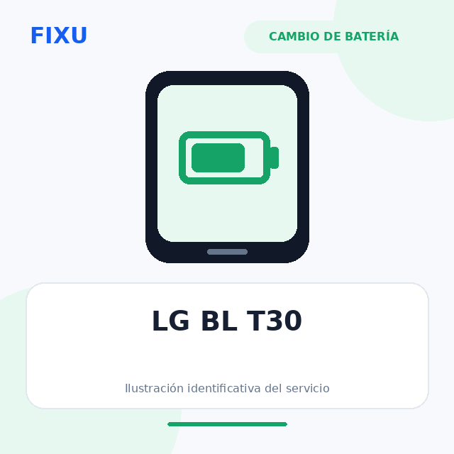 LG BL T30 – Cambio de batería