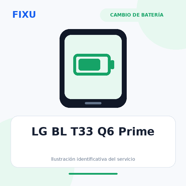 LG BL T33 Q6 Prime – Cambio de batería