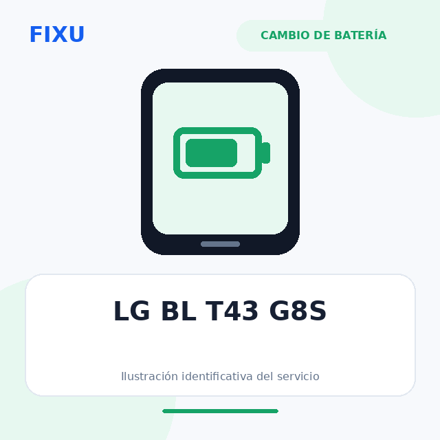 LG BL T43 G8S – Cambio de batería