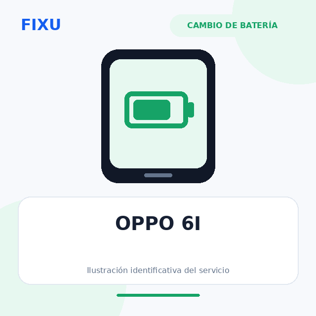 OPPO 6I – Cambio de batería