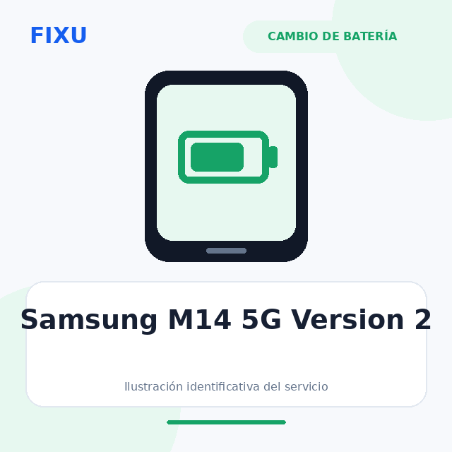 Samsung M14 5G Version 2 – Cambio de batería