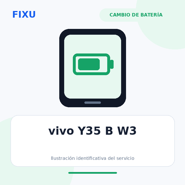 vivo Y35 B W3 – Cambio de batería