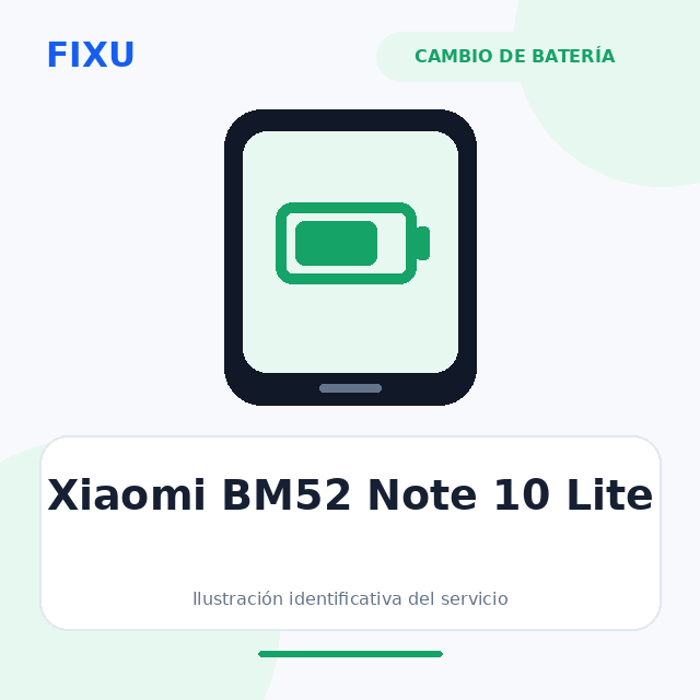 Xiaomi BM52 Note 10 Lite – Cambio de batería
