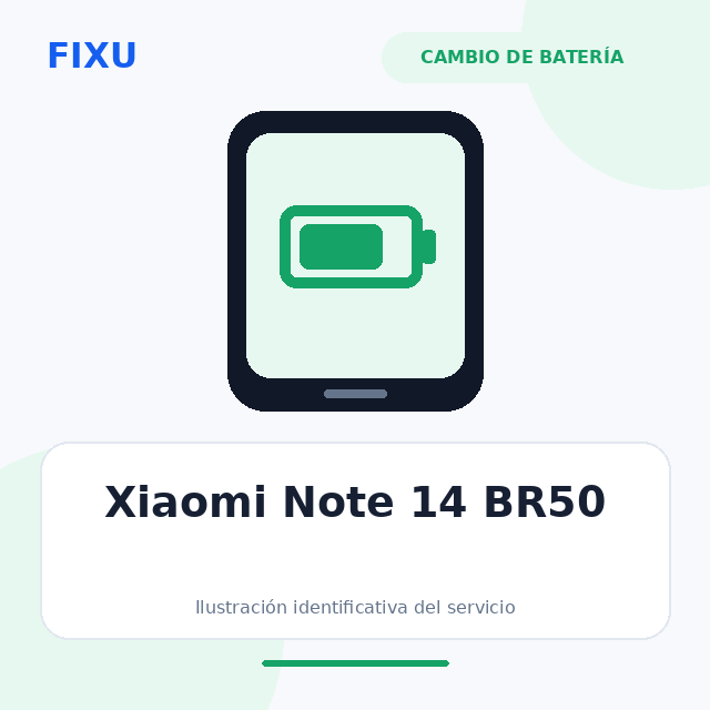 Xiaomi Note 14 BR50 – Cambio de batería
