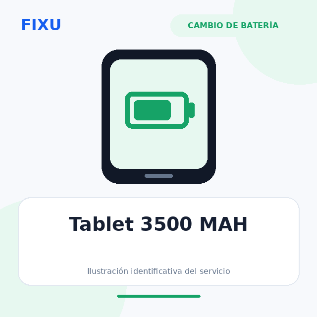 Tablet 3500 MAH – Cambio de batería