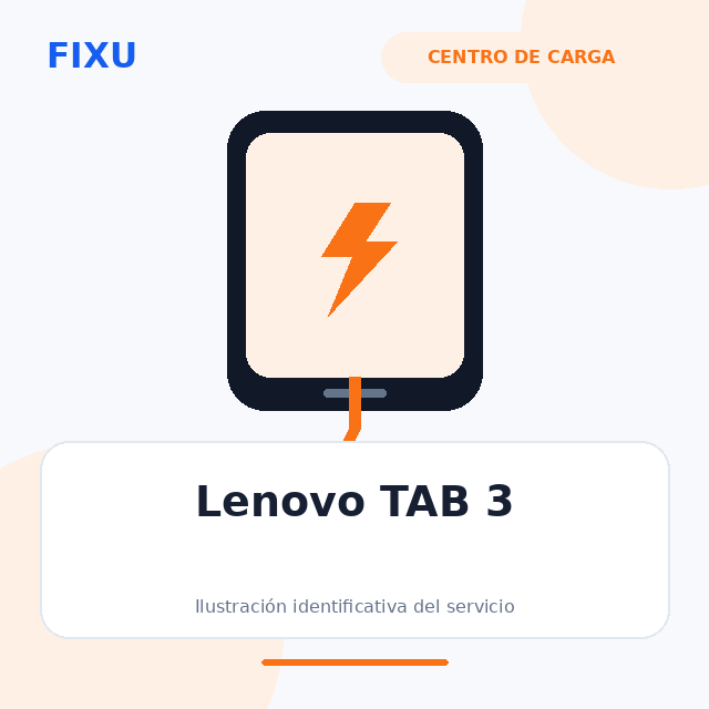 Lenovo TAB 3 – Cambio de centro de carga