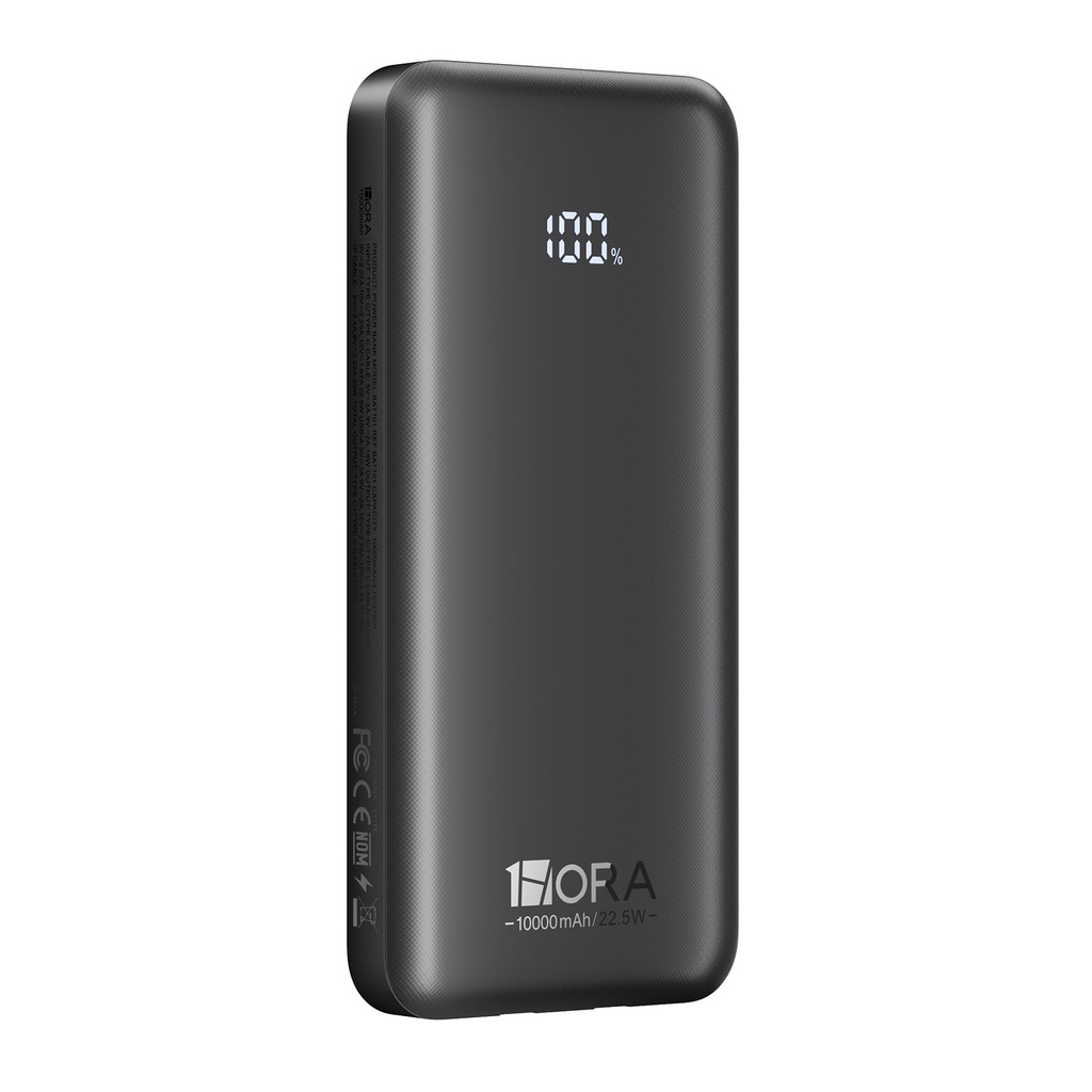 [BAT101] Batería portátil 1Hora BAT101 10000mAh 22.5W con cables integrados